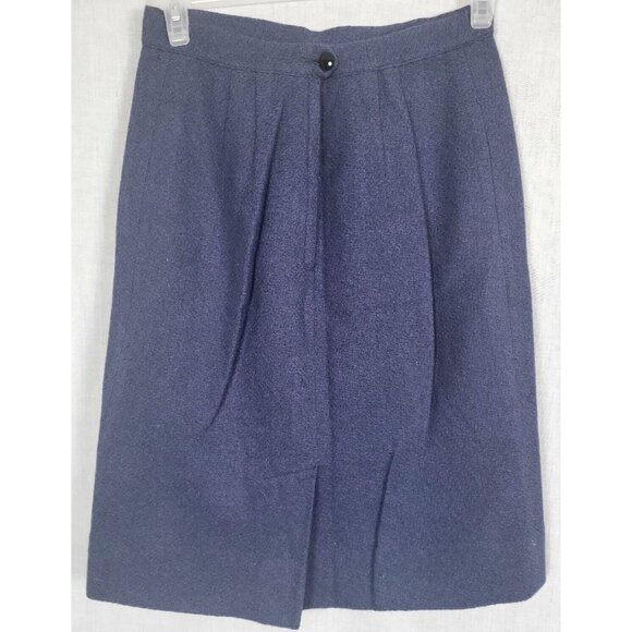 Vtg 60's 70's Purple design Midi / Mini Skirt A-Line Size M/L Polyester Wool? - Picture 3 of 5